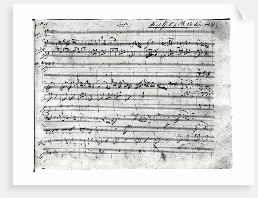 Trio in G major for violin, harpsichord and violoncello 1786 by Wolfgang Amadeus Mozart