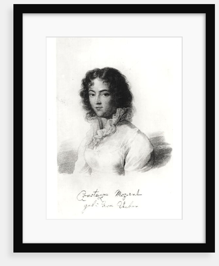 Portrait of Constanze Mozart 1828 by Austrian School