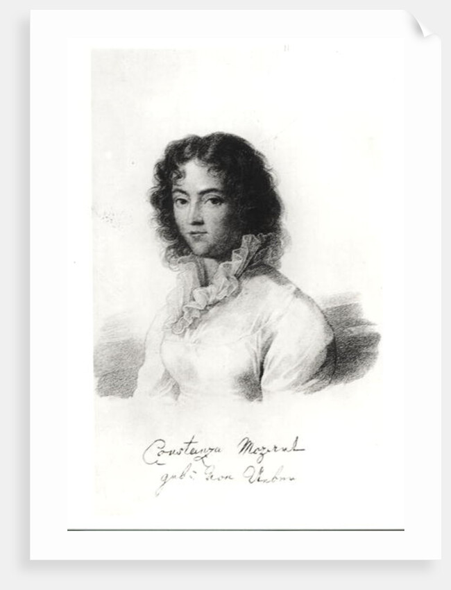 Portrait of Constanze Mozart 1828 by Austrian School
