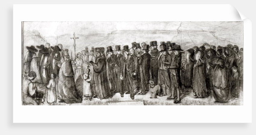 Study for Burial at Ornans, 1849 by Gustave Courbet