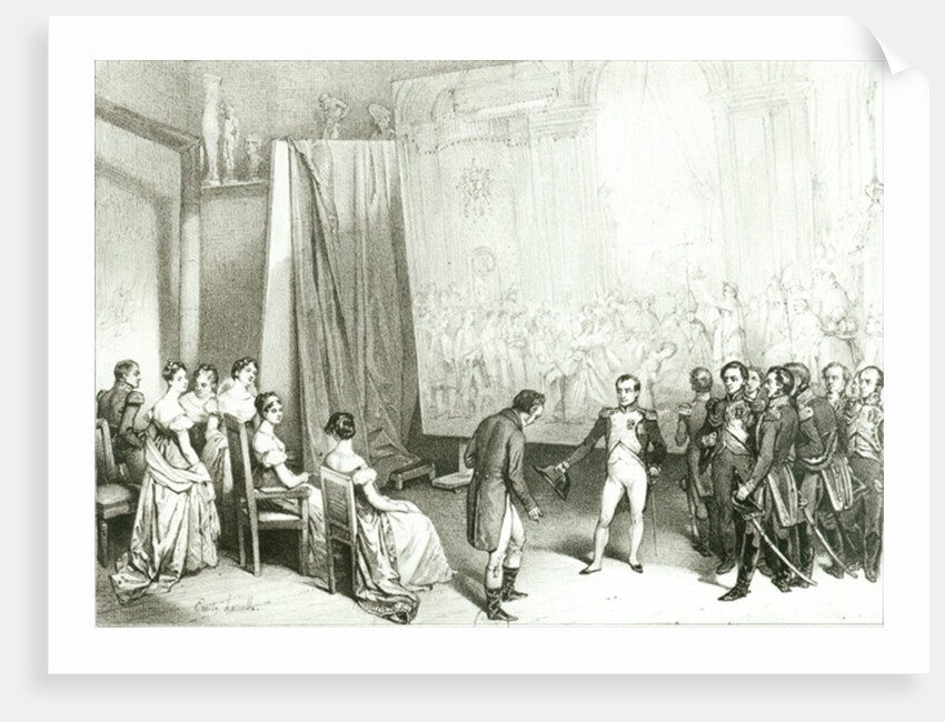 Napoleon I Visiting the Studio of David, 4th January 1808, c.1838 by Emile Lassalle