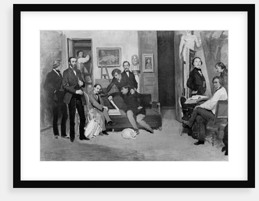 The Studio of the Painter by Jean Francois Gigoux
