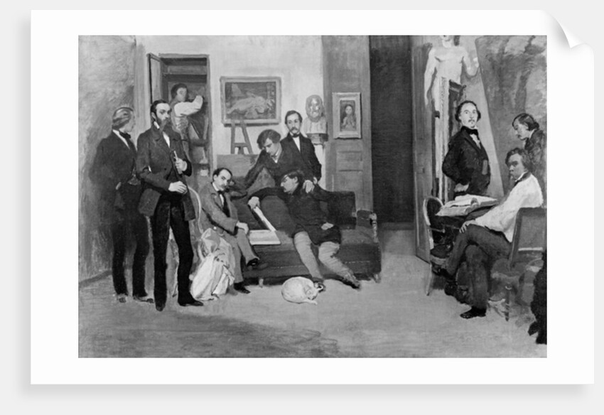 The Studio of the Painter by Jean Francois Gigoux