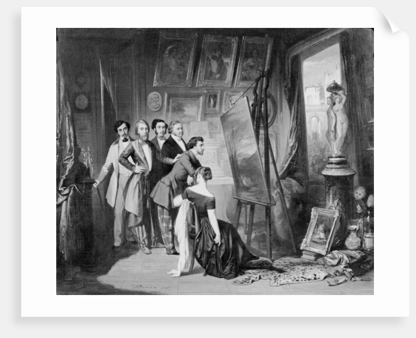 Interior of the Studio of Alfred Bruyas in Montpellier, 1848 by Auguste Barthelemy Glaize