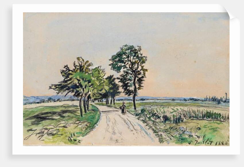 The Cote St. Andre to Grand Lemps Road, 1880 by Johan-Barthold Jongkind