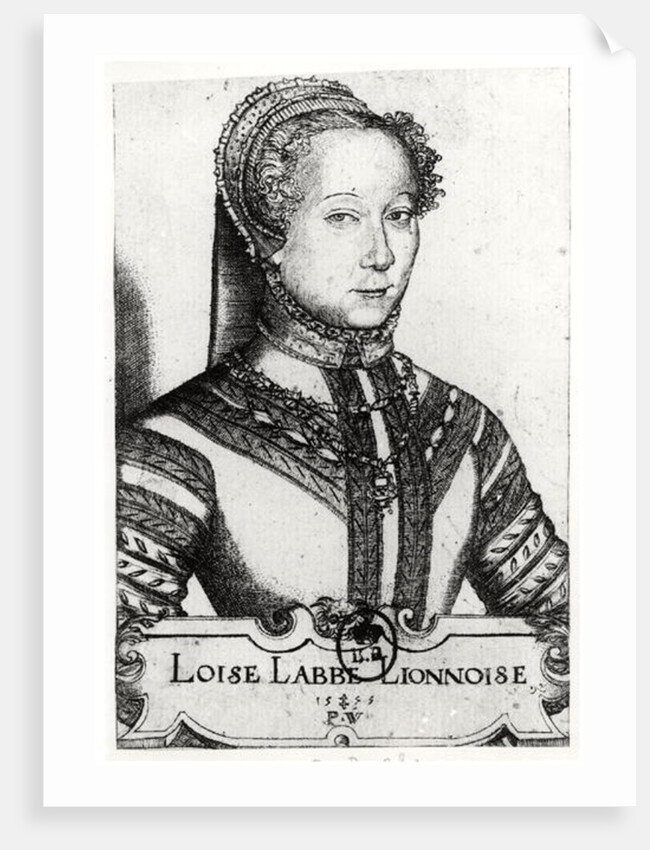 Louise Labe La Belle Cordiere, 1555 by Pierre Woeiriot de Bouzey