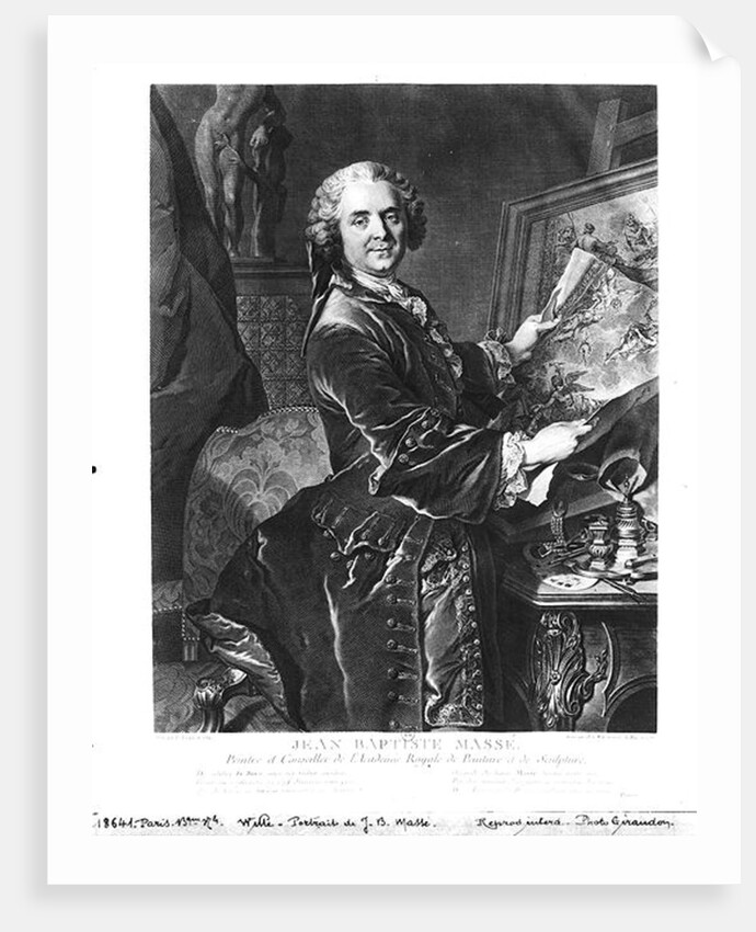 Jean Baptiste Masse engraved by Johan Georg Wille 1755 by Louis M. Tocque