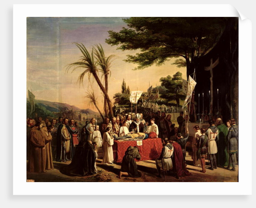 Funeral of Godfrey of Bouillon in Jerusalem, 23rd July 1100, 1838 by Edouard (1799-1877) Cibot