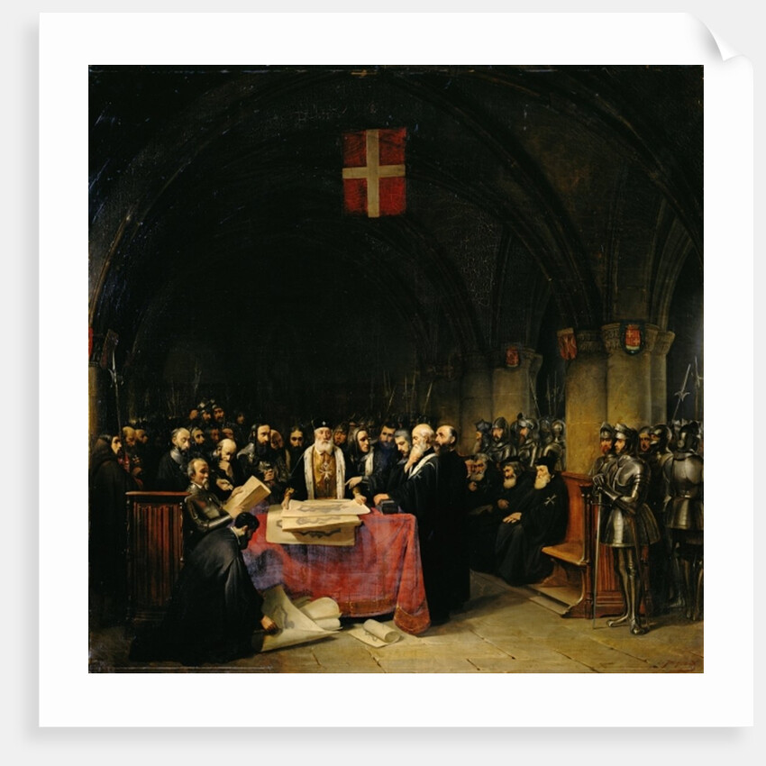The Chapter of the Order of St. John of Jerusalem held in Rhodes in 1524, 1839 by Claude Jacquand