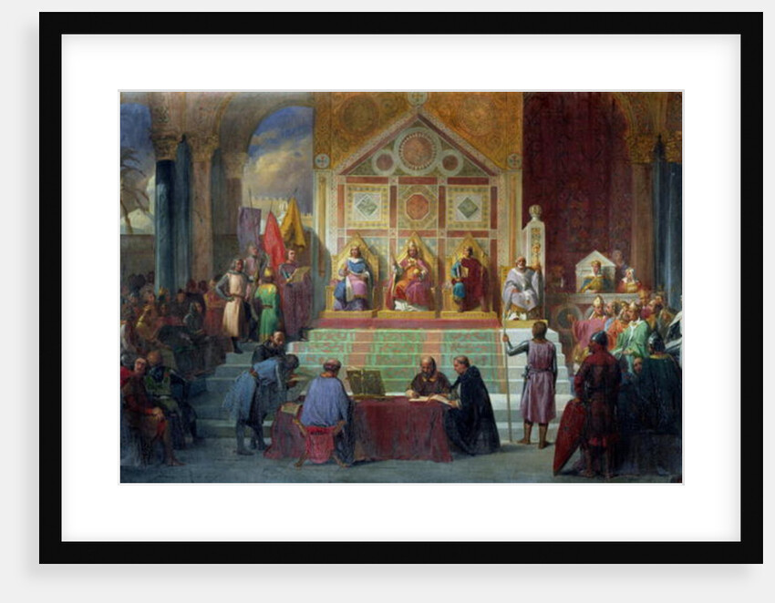 Assembly of Crusaders in Ptolemais in 1148, 1840 by Charles Alexandre Debacq