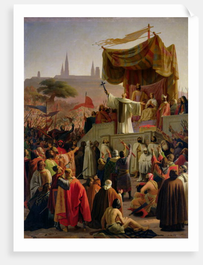 St. Bernard of Clairvaux preaching the Second Crusade in Vezelay, 31st March 1146, 1840 by Emile Signol