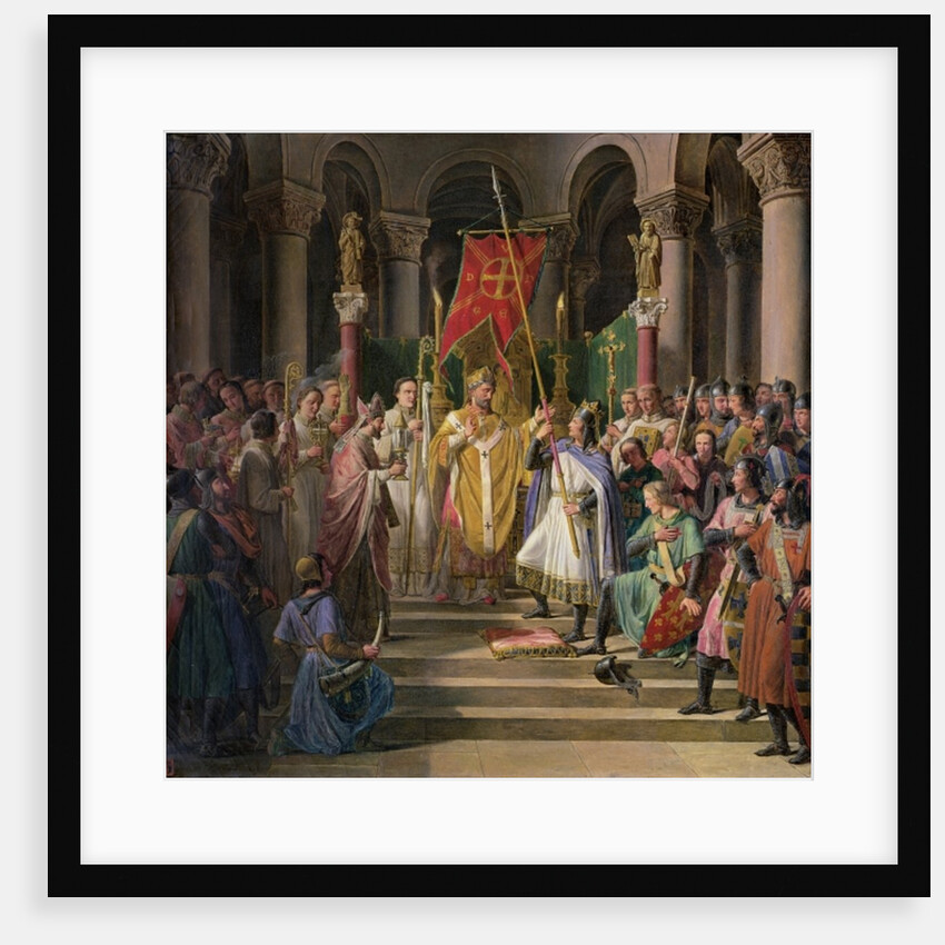 Philip Augustus King of France Taking the Banner in St. Denis, 24th June 1190, 1841 by Pierre Henri Revoil