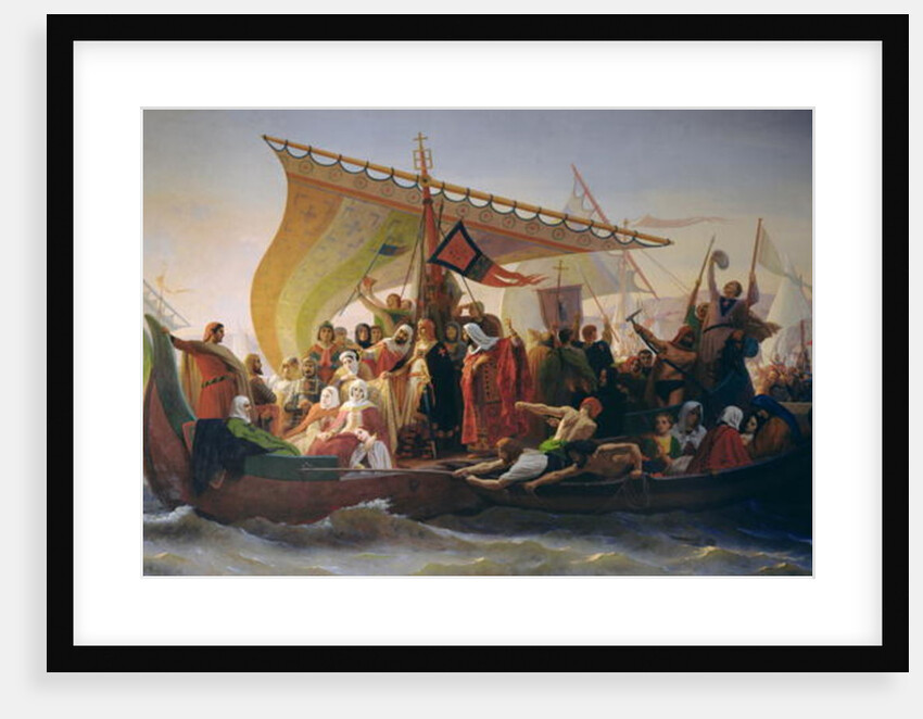 The Crossing of the Bosphorus by Godfrey of Bouillon and his Brother, Baldwin, in 1097, 1854 by Emile Signol