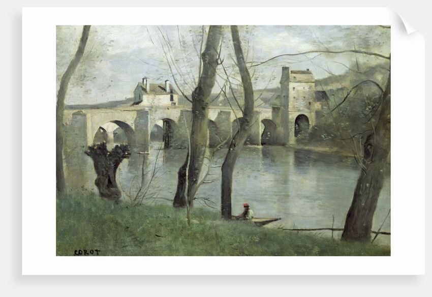 The Bridge at Mantes by Jean Baptiste Camille Corot