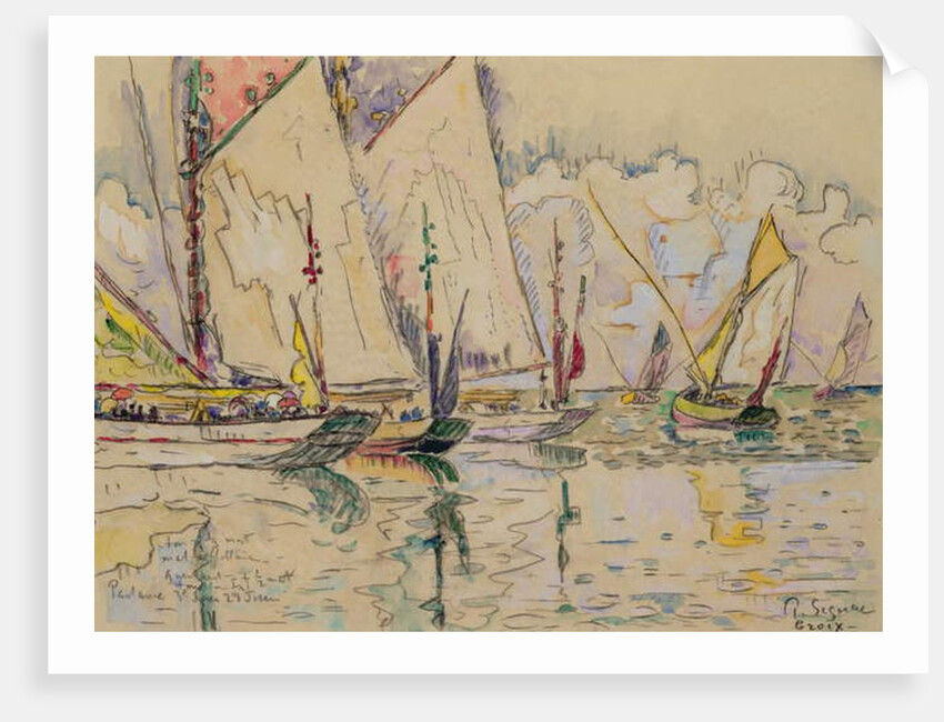 Departure of tuna boats at Groix by Paul Signac
