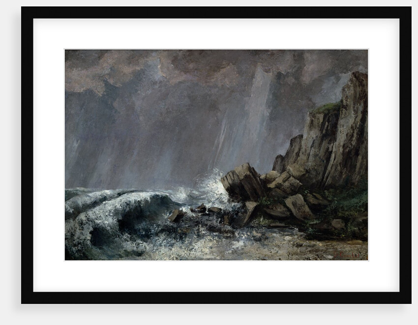 Downpour at Etretat by Gustave Courbet