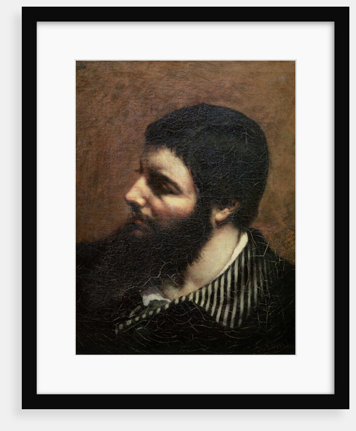 Self Portrait with Striped Collar by Gustave Courbet