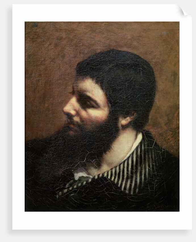 Self Portrait with Striped Collar by Gustave Courbet