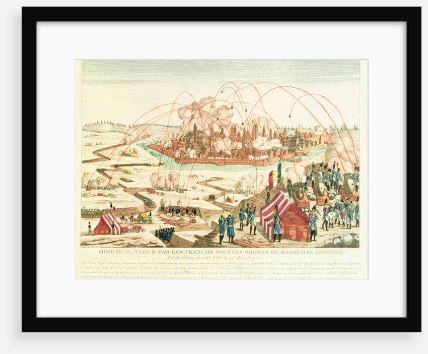 The Siege of Danzig under the command of Marshal Pierre Joseph Lefebvre and the Surrender of the Town, 26th May 1807 by French School