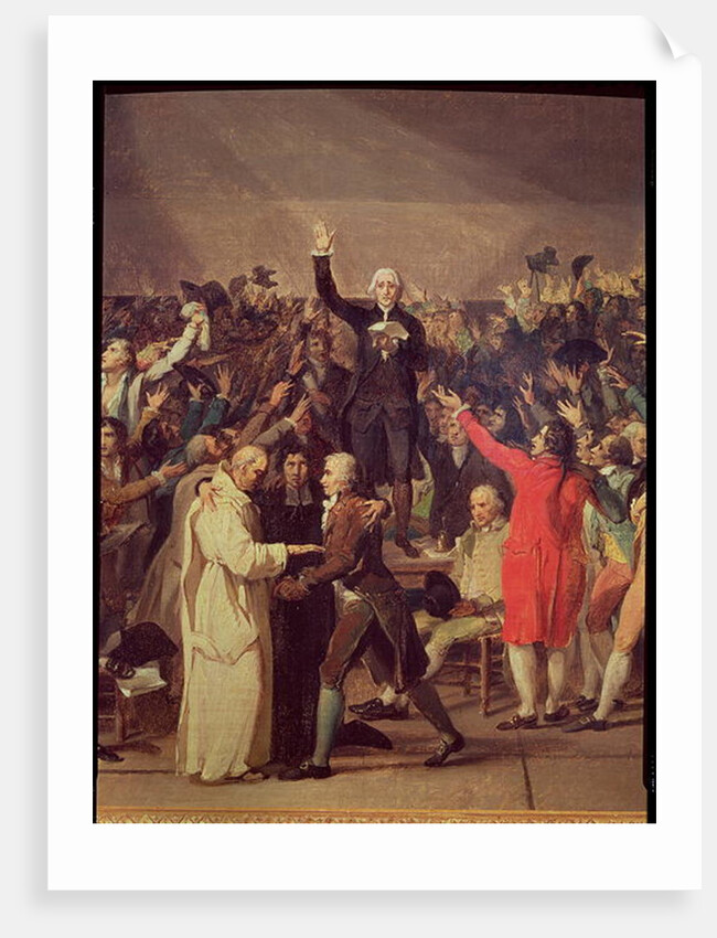 The Tennis Court Oath, 20th June 1789, detail, 1791 by Jacques Louis David