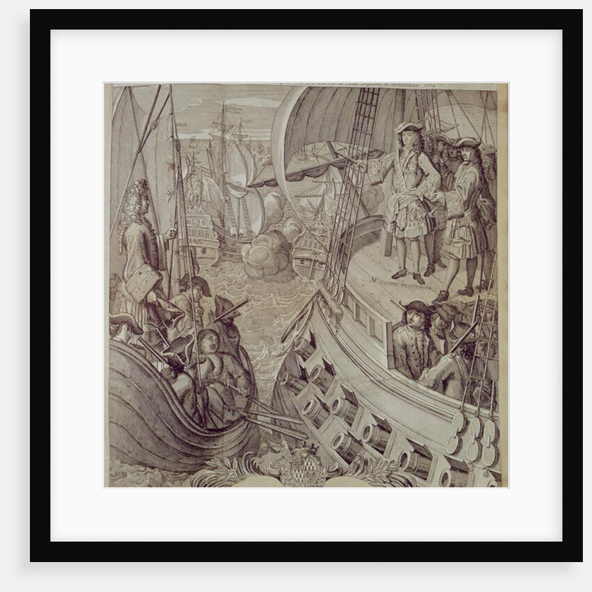 Victory of the Navy of Louis XIV Against the English and Dutch Fleet in 1704 by French School