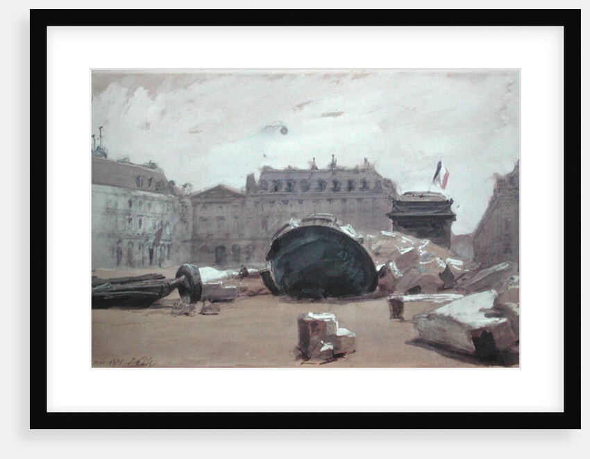Paris Commune: The Fall of the Vendome Column, 29th May 1871 by Isidore Pils