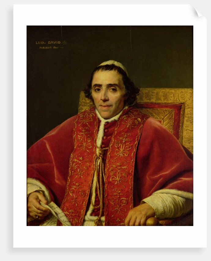 Portrait of Pope Pius VII, 1805 by Jacques Louis David
