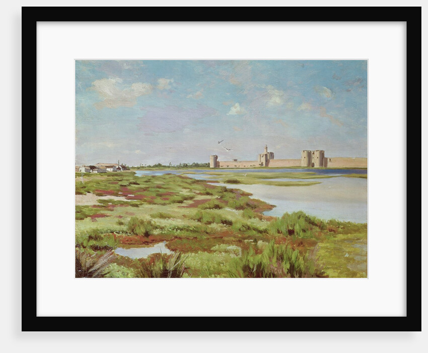 The City Walls of Aigues-Mortes by Jean Frederic Bazille