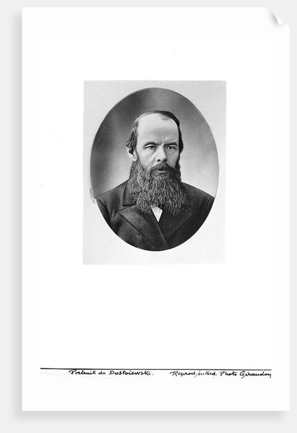Portrait of Fyodor Mikhailovich Dostoyevsky by Russian Photographer