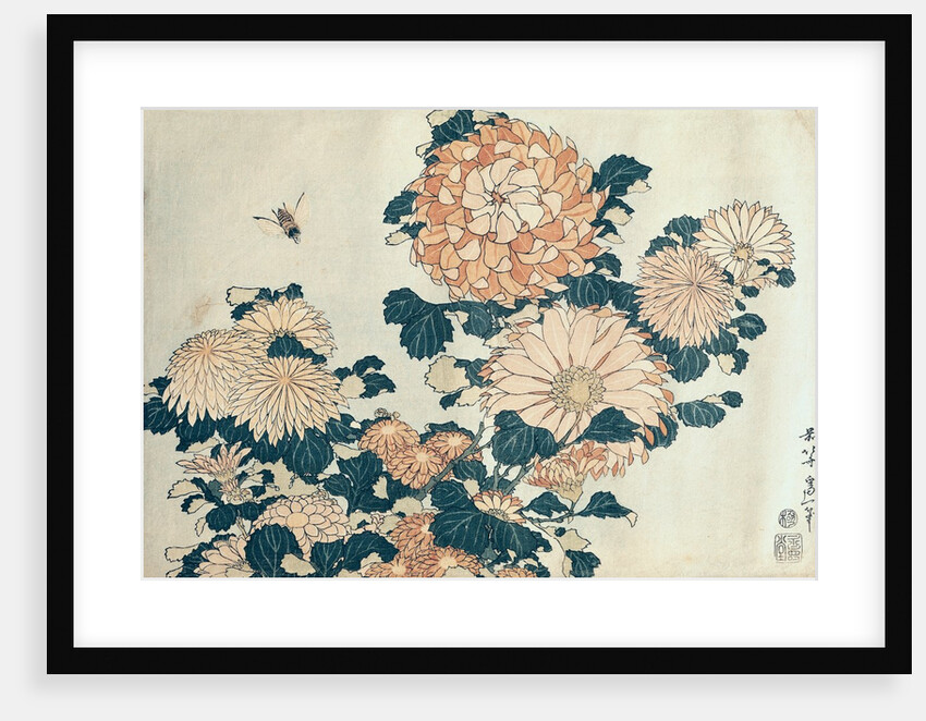 Chrysanthemums by Katsushika Hokusai