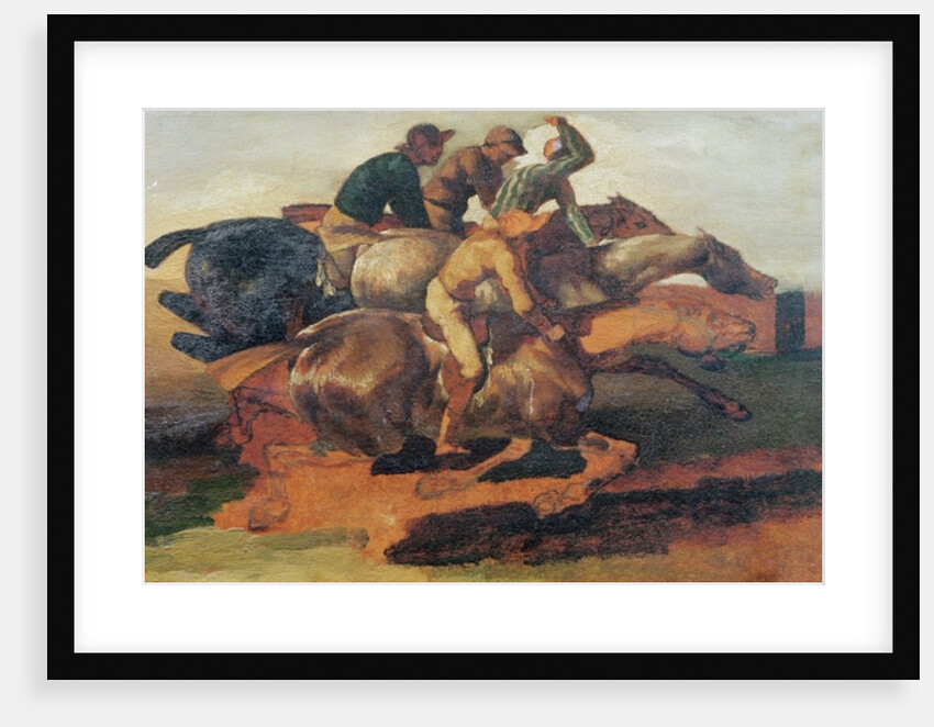 Four Jockeys Galloping by Theodore Gericault