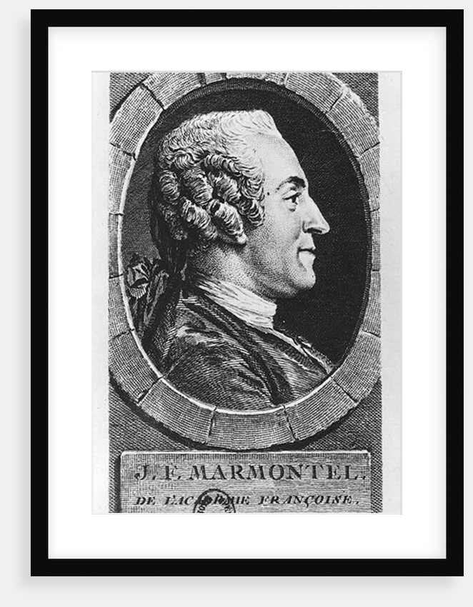 Portrait of Jean Francois Marmontel engraved by Augustin de Saint-Aubin 1765 by Charles Nicolas II Cochin