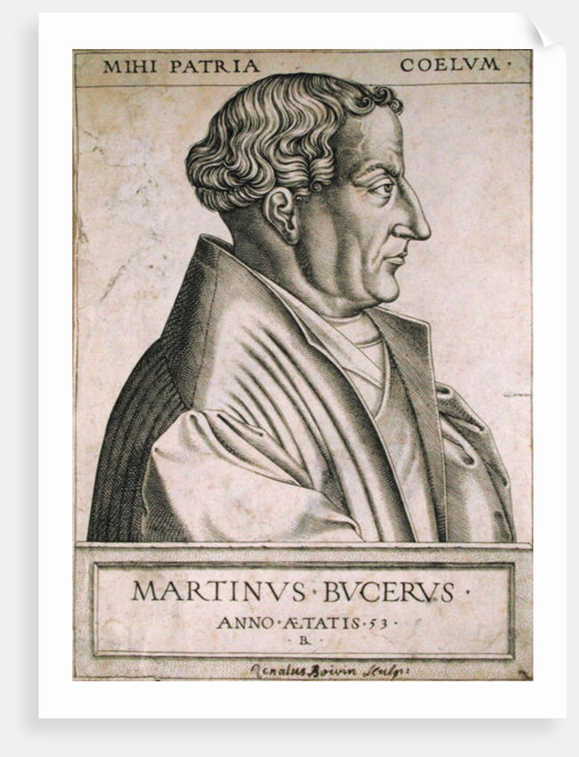 Martin Bucer at the age of 53 by Rene Boyvin