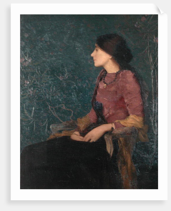 Seated Portrait of Thadee-Caroline Jacquet, later Madame Aman-Jean, before 1892 by Edmond-Francois Aman-Jean