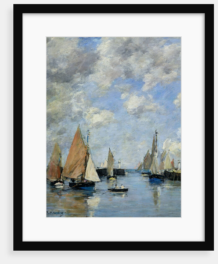 The Jetty at High Tide, Trouville by Eugene Louis Boudin