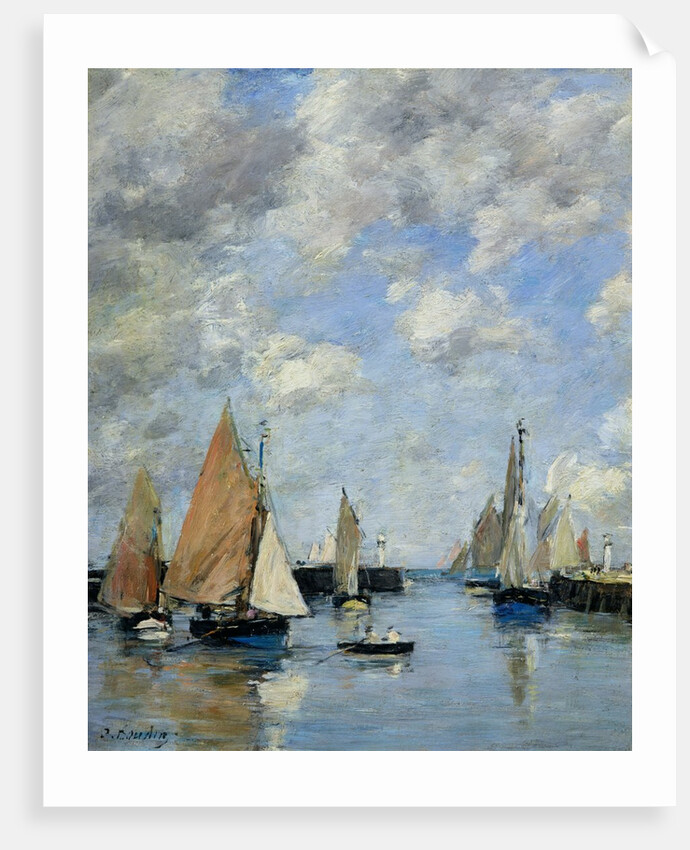 The Jetty at High Tide, Trouville by Eugene Louis Boudin