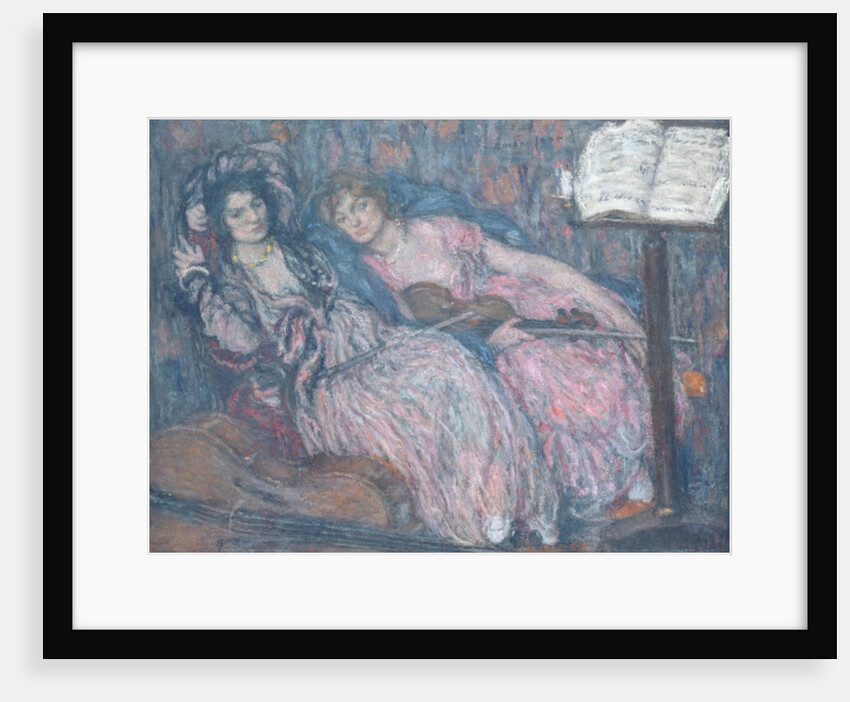 The Two Violinists by Edmond-Francois Aman-Jean