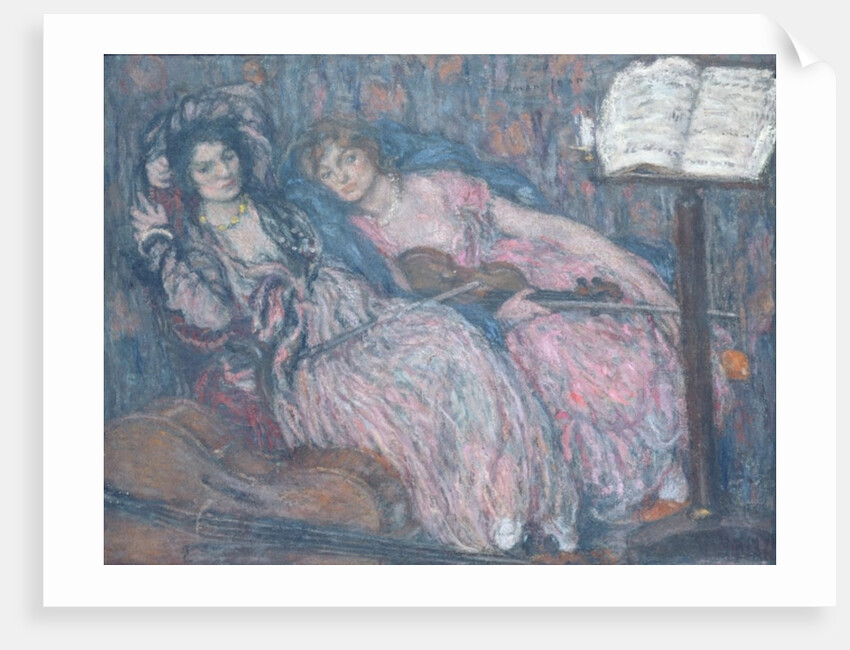 The Two Violinists by Edmond-Francois Aman-Jean