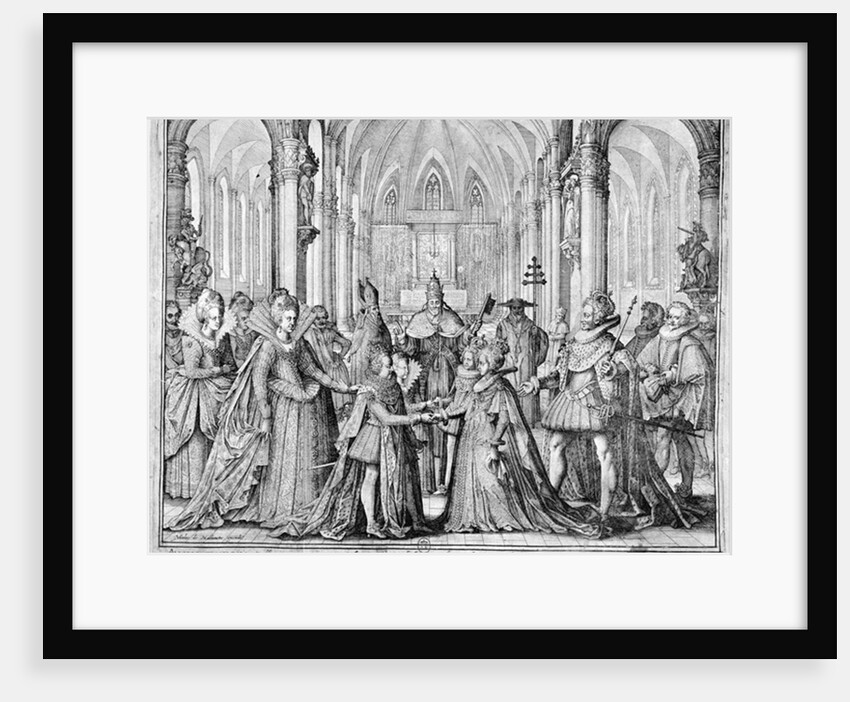 The Double Marriage in 1615 of Louis XIII to Anne of Austria and Philip of Austria future Philip IV of Spain to Elizabeth of France by Nicolas de Mathoniere