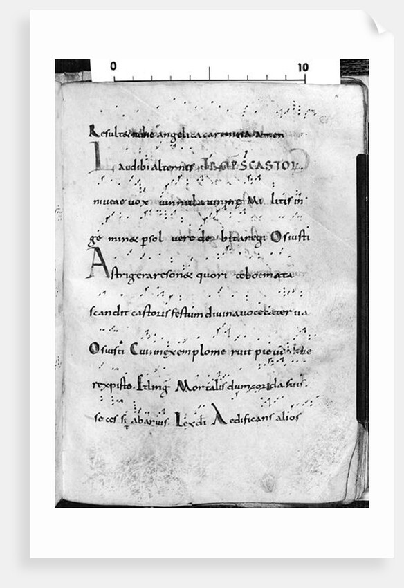 Ms. 17 fol. 289 Introit for the feast of St. Castor by French School