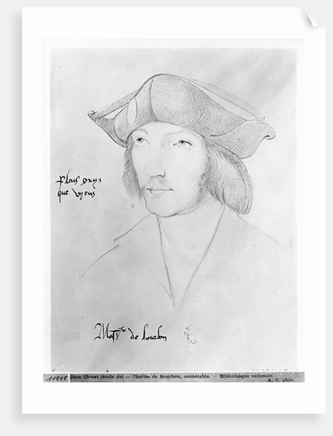 Charles de Bourbon 16th century by Jean Clouet