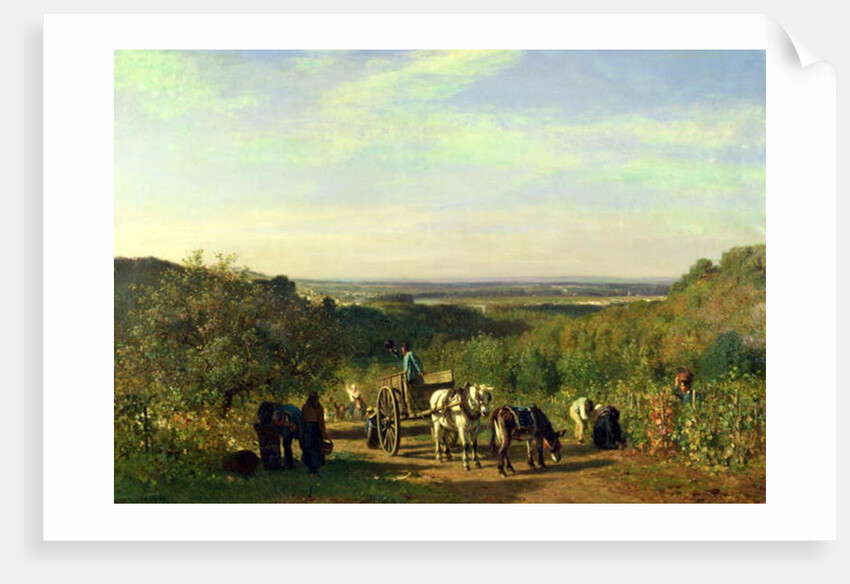 View from the Hilltops of Suresnes or, The Grape Harvest at Suresnes by Constant-Emile Troyon