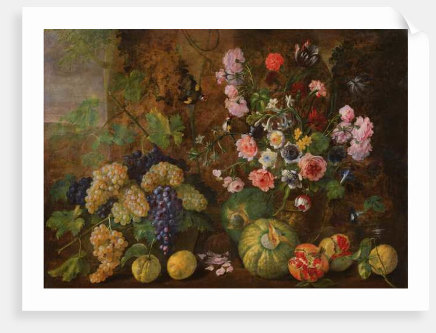 Still Life of Fruits and Flowers by Italian School