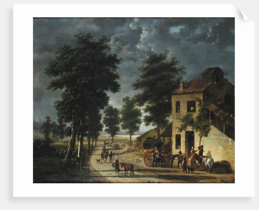 The Coeur Volant Coaching Inn at Louveciennes, 1867 by Adolphe Roehn