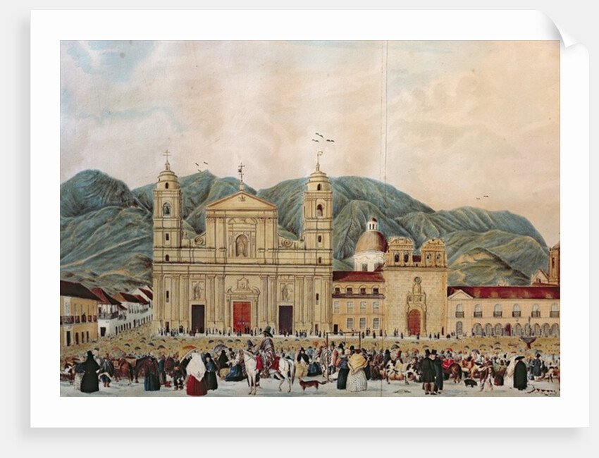 The Plaza de Bolivar, Bogota, 1837 by J. Castillo