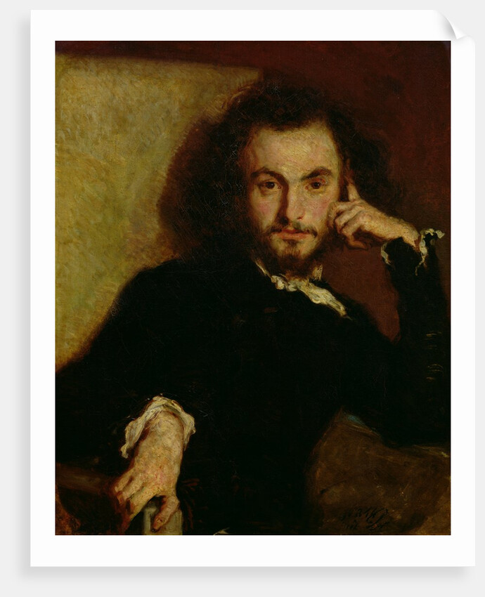 Portrait of Charles Baudelaire 1844 by Emile Deroy