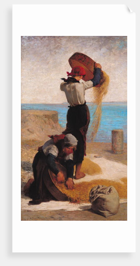 The Winnowers, 1869 by Francois Nicolas Augustin Feyen-Perrin