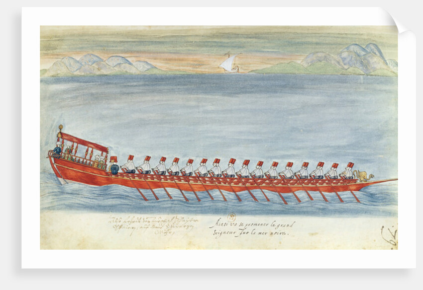 Fol.79 The Grand Seigneur on the Black Sea by School French