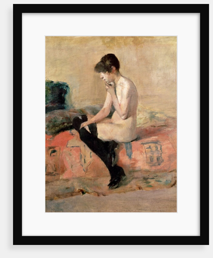 Nude Woman Seated on a Divan, 1881 by Henri de Toulouse-Lautrec