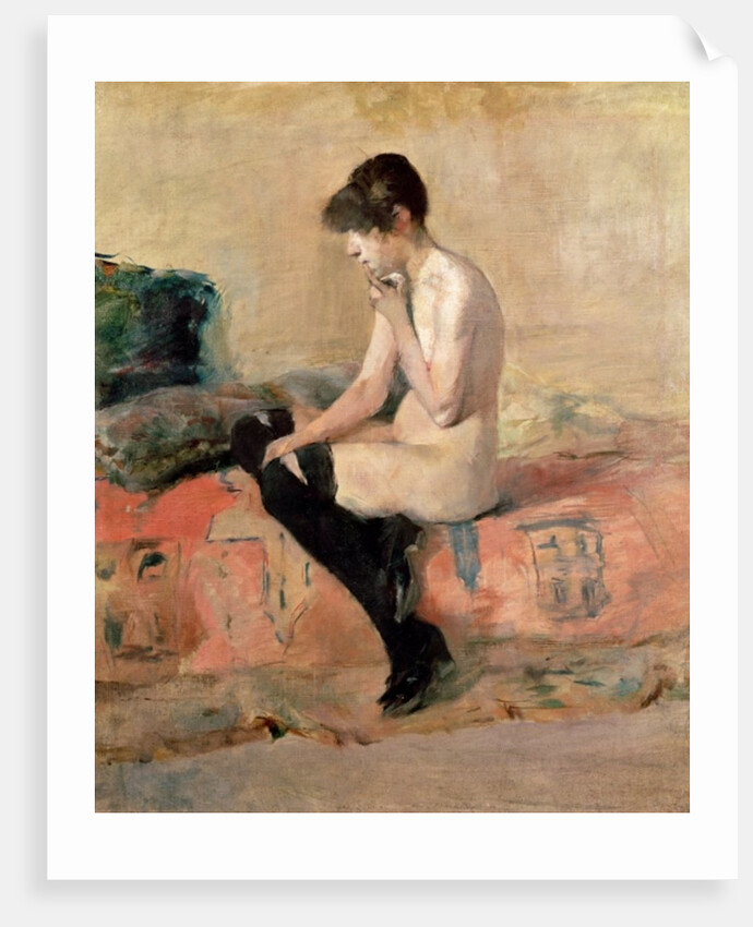 Nude Woman Seated on a Divan, 1881 by Henri de Toulouse-Lautrec